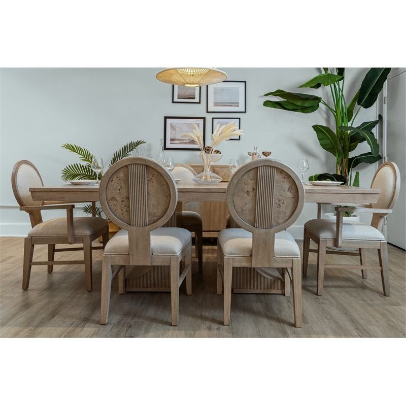 Manhattan Valley - Upholstered Arm Chair - Set of 2 - Wood - Rose