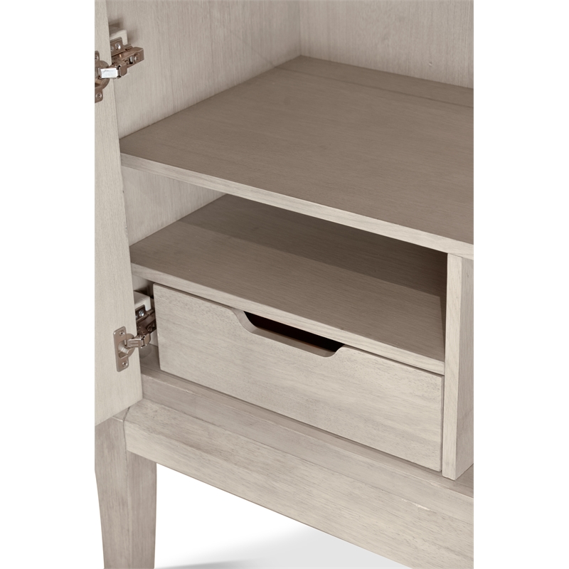 Manhattan Valley - Curio with Touch Lighting - Dusty Rose Finish - Glass
