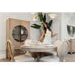 Manhattan Valley - Curio with Touch Lighting - Dusty Rose Finish - Glass