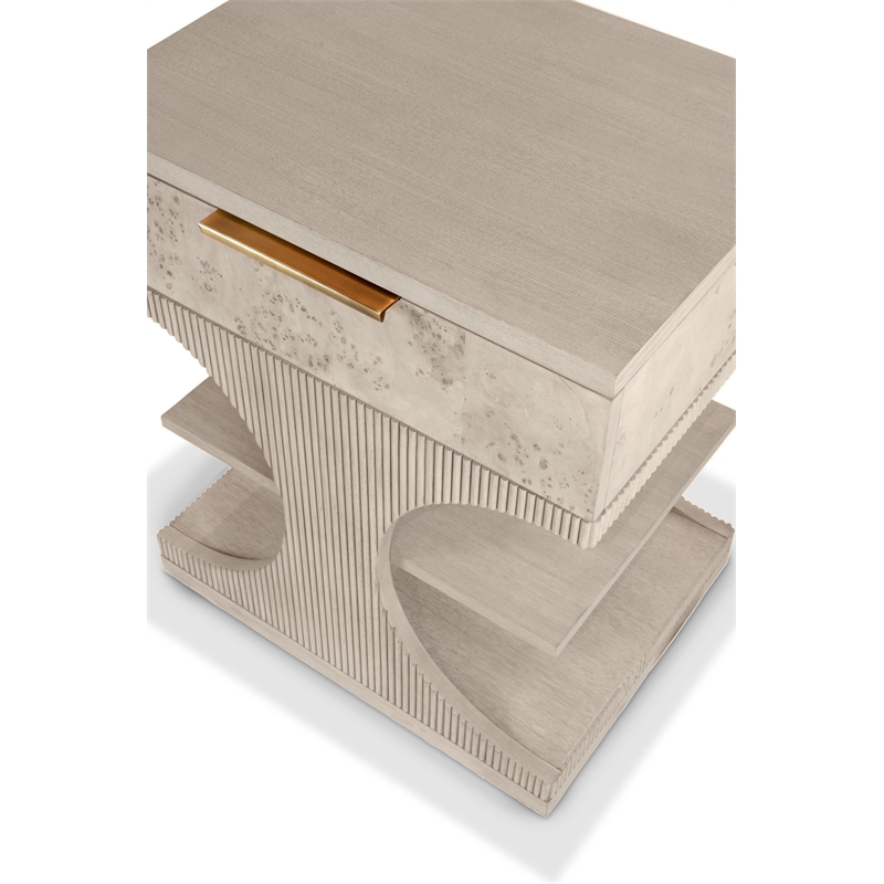 Manhattan Valley - 1 Drawer Accent Nightstand - Dusty Rose Finish - Wood