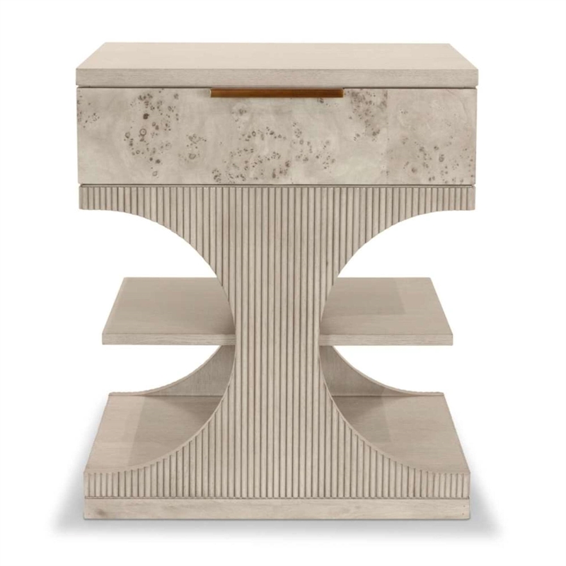 Manhattan Valley - 1 Drawer Accent Nightstand - Dusty Rose Finish - Wood