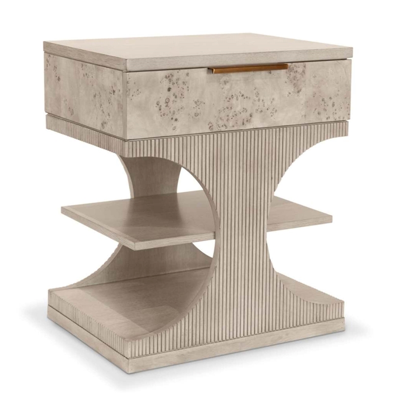 Manhattan Valley - 1 Drawer Accent Nightstand - Dusty Rose Finish - Wood