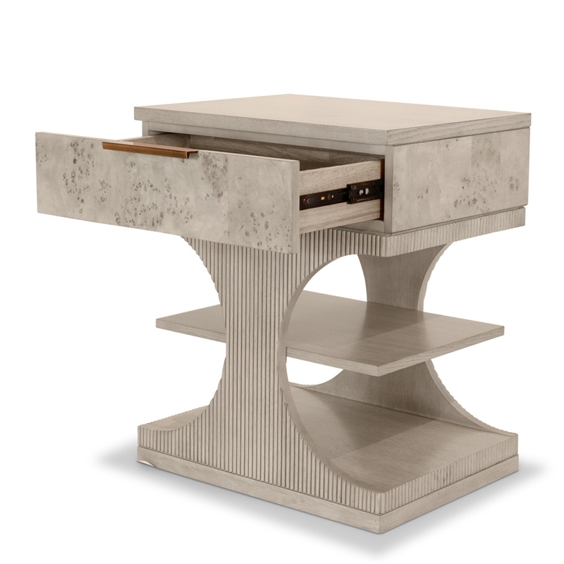 Manhattan Valley - 1 Drawer Accent Nightstand - Dusty Rose Finish - Wood