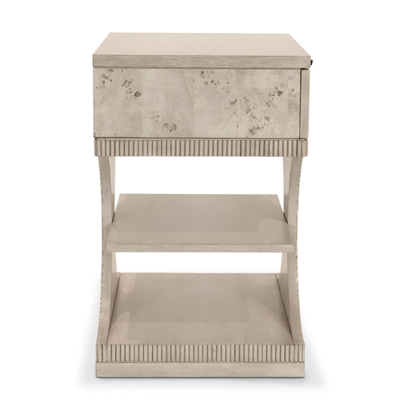 Manhattan Valley - 1 Drawer Accent Nightstand - Dusty Rose Finish - Wood