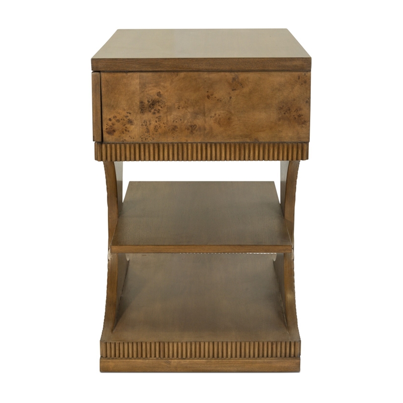Manhattan Valley - 1 Drawer Accent Nightstand - Wood - Chestnut