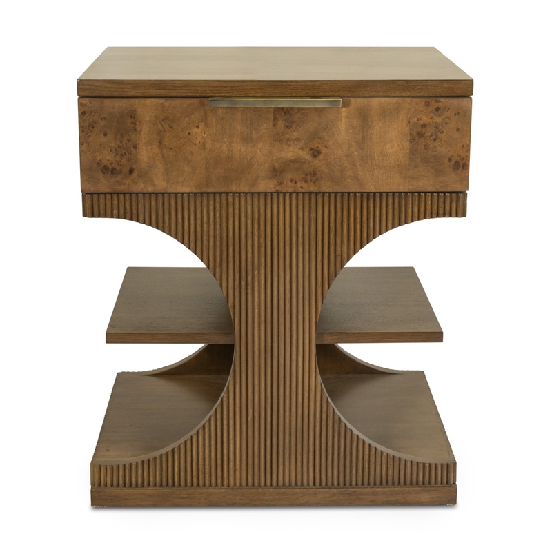 Manhattan Valley - 1 Drawer Accent Nightstand - Wood - Chestnut