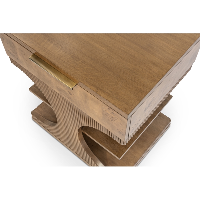 Manhattan Valley - 1 Drawer Accent Nightstand - Wood - Chestnut