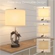 Lux Lighting 27'' Turtles Coastal Seaside Table Lamps - Natural - Resin