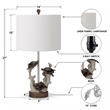 Lux Lighting 27'' Turtles Coastal Seaside Table Lamps - Natural - Resin