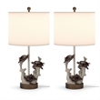 Lux Lighting 27'' Turtles Coastal Seaside Table Lamps - Natural - Resin