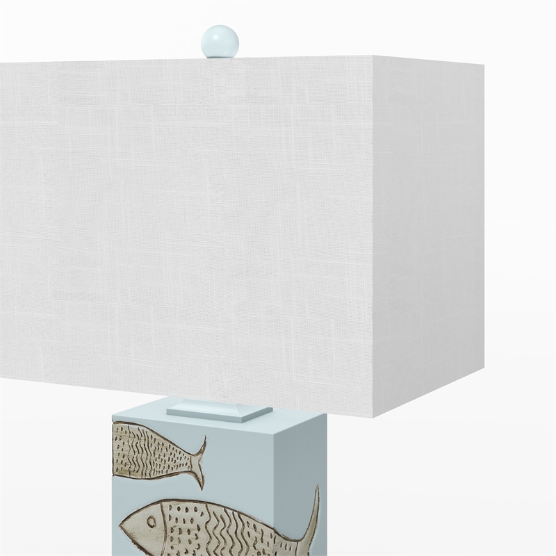 Lux Lighting Gray/Light Brown Coastal Fish Table Lamp (Set of 2) 3-Way Switch