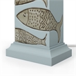 Lux Lighting Gray/Light Brown Coastal Fish Table Lamp (Set - Blue - Resin