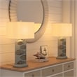 Lux Lighting Gray/Light Brown Coastal Fish Table Lamp (Set - Blue - Resin