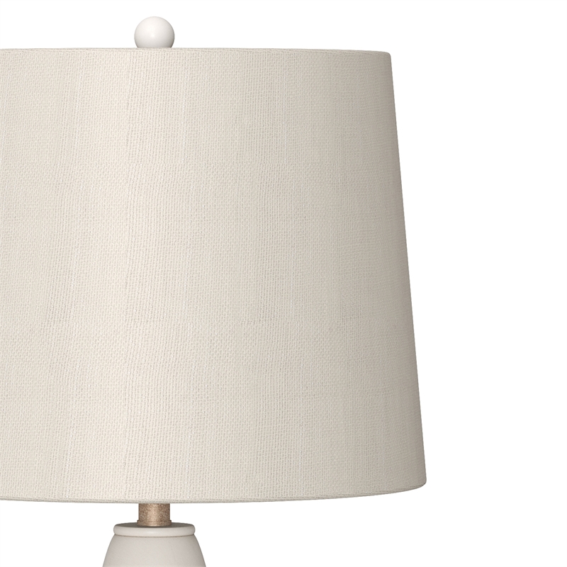 Lux Lighting Buoy Coastal Table Lamps White and Blue (Set of 2) 3-Way Switch