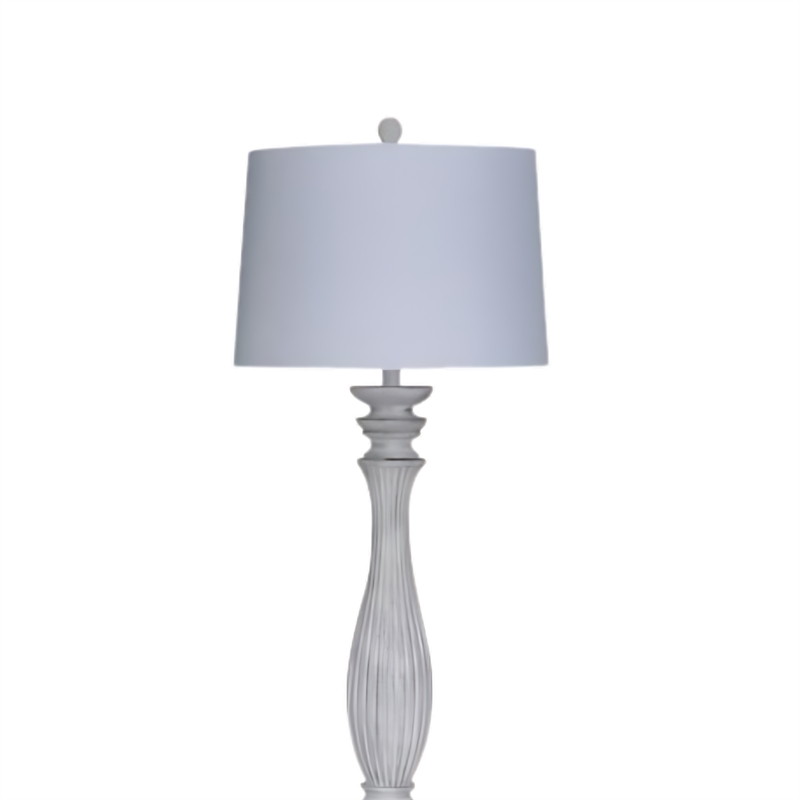 Lux Lighting 63'' Classic White Washed Coastal Floor Lamp Classy - Resin