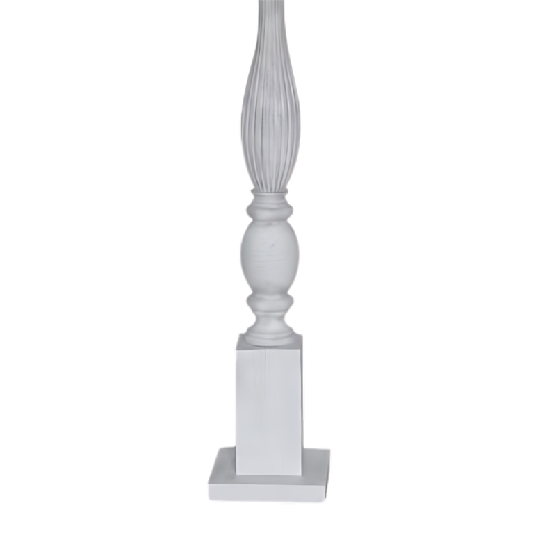 Lux Lighting 63'' Classic White Washed Coastal Floor Lamp Classy - Resin