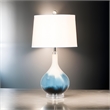 Lux Lighting Ombre Blue Tone Glass Table Lamps (Set of 2) 3-Way Switch