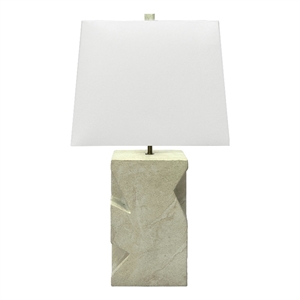 Geo - 27&quot Table Lamp - Sandstone Finish - Concrete - Living Room Furniture