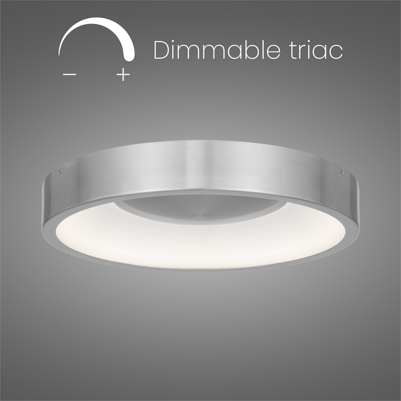 Alteck Stellar 14 inch Aluminum LED Outdoor Flush Mount in Silver