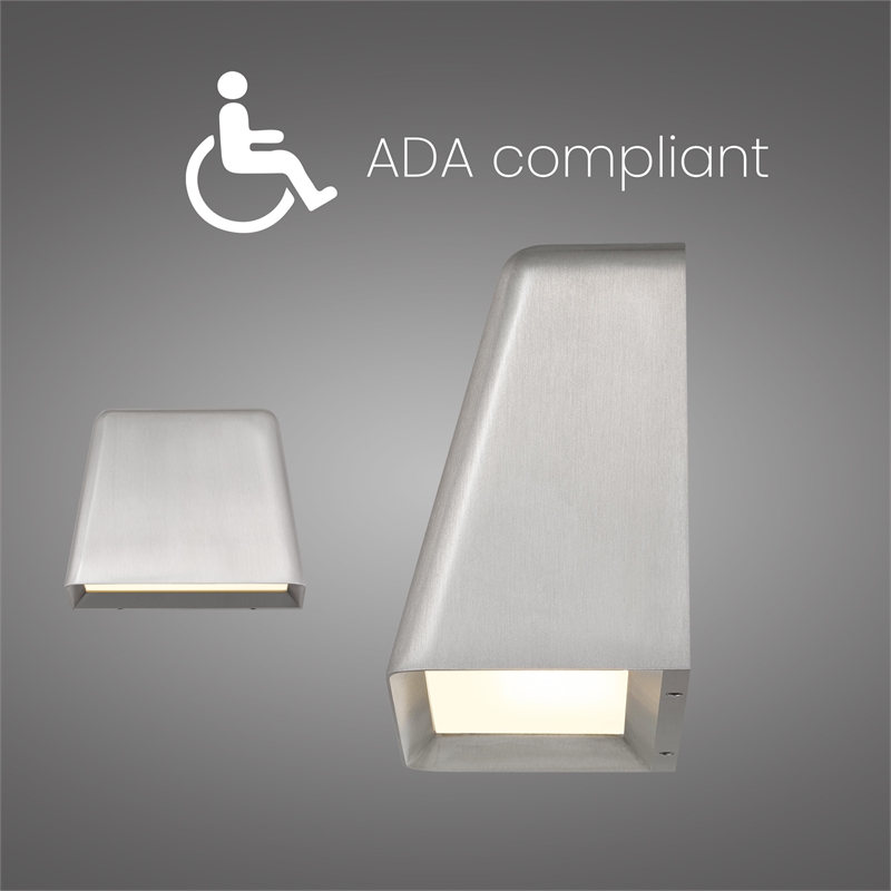 Alteck Bull 5.5 inch Brushed Aluminum LED Outdoor Wall Light