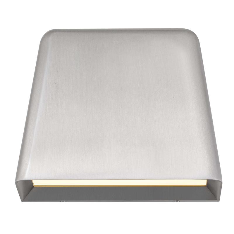 Alteck Bull 5.5 inch Brushed Aluminum LED Outdoor Wall Light