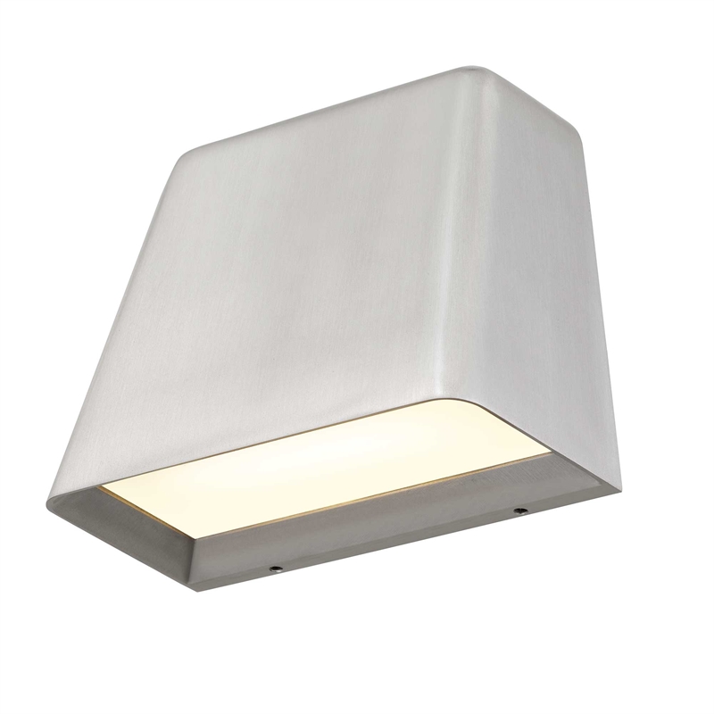 Alteck Bull 5.5 inch Brushed Aluminum LED Outdoor Wall Light