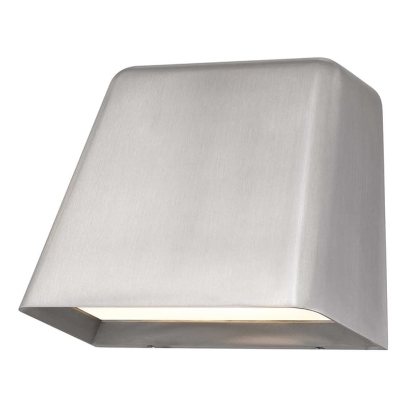 Alteck Bull 5.5 inch Brushed Aluminum LED Outdoor Wall Light