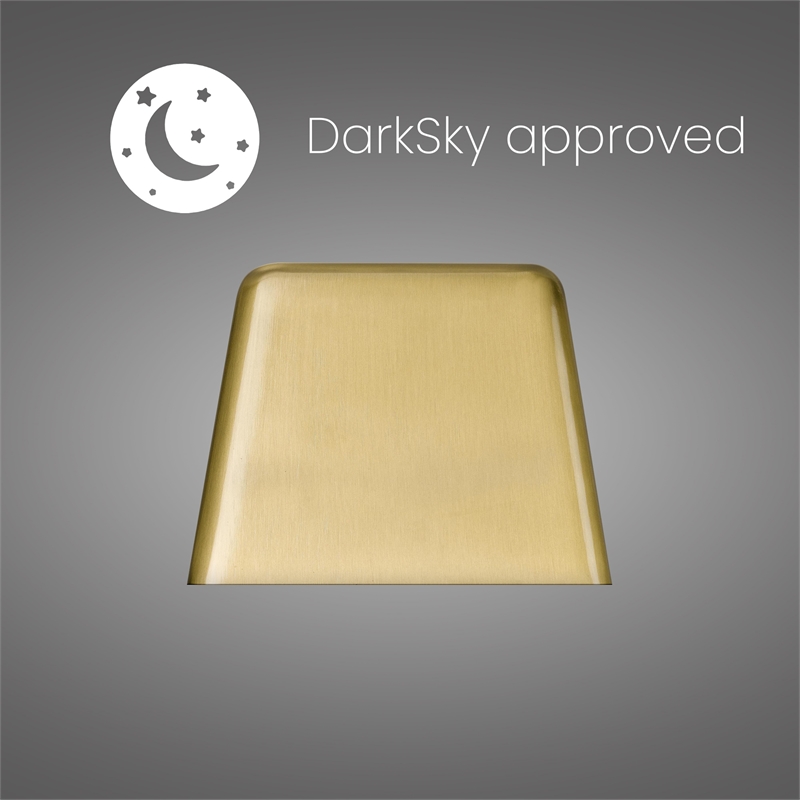 Alteck Bull 5.5 inch Aluminum LED Outdoor Wall Light in Brushed Brass