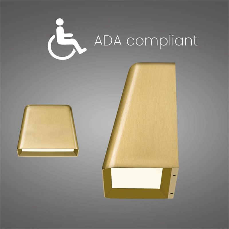 Alteck Bull 5.5 inch Aluminum LED Outdoor Wall Light in Brushed Brass