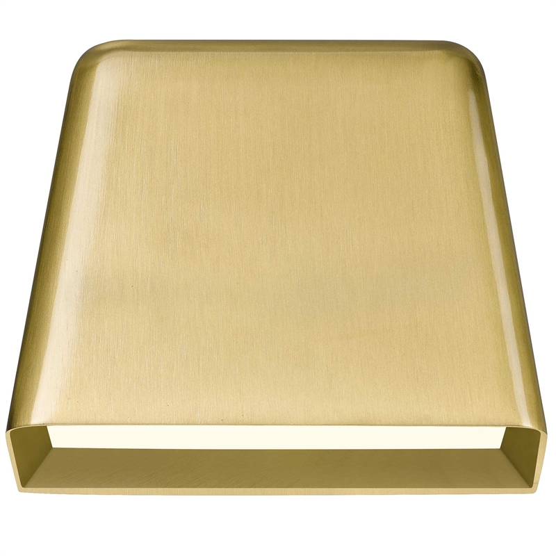 Alteck Bull 5.5 inch Aluminum LED Outdoor Wall Light in Brushed Brass