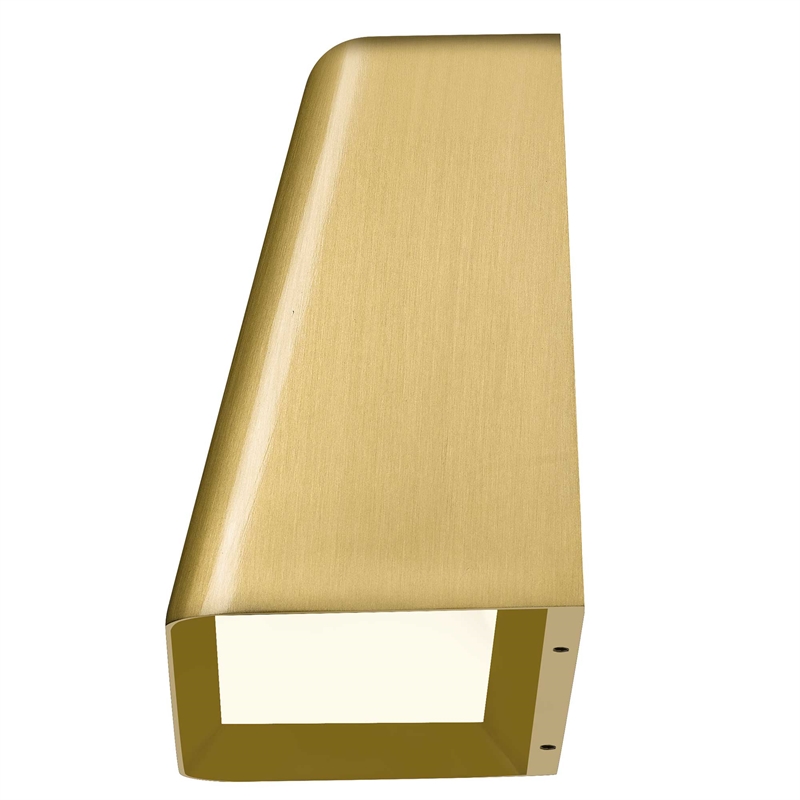 Alteck Bull 5.5 inch Aluminum LED Outdoor Wall Light in Brushed Brass