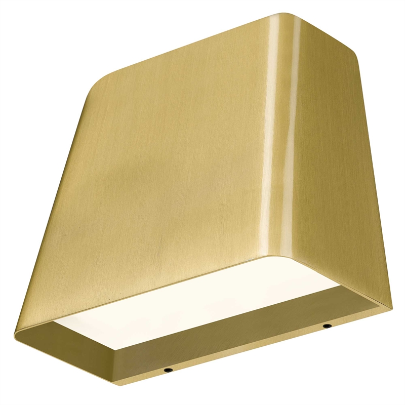 Alteck Bull 5.5 inch Aluminum LED Outdoor Wall Light in Brushed Brass