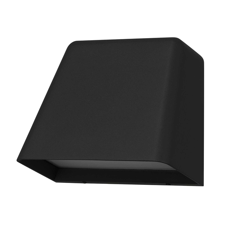 Alteck Bull 5.5 inch Aluminum LED Outdoor Wall Light in Black