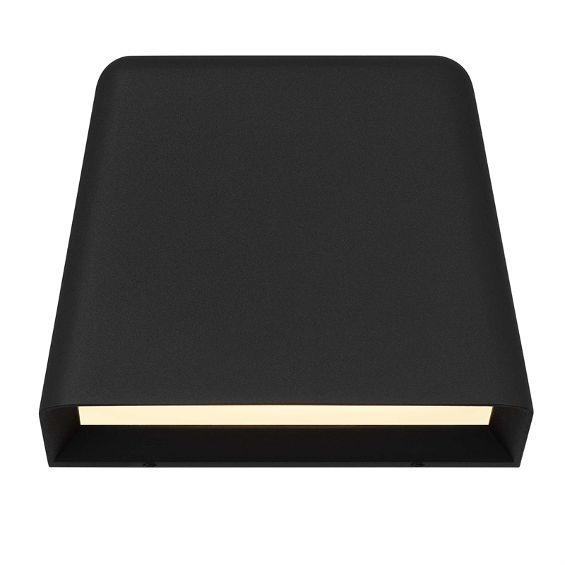 Alteck Bull 5.5 inch Aluminum LED Outdoor Wall Light in Black