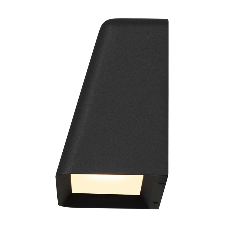 Alteck Bull 5.5 inch Aluminum LED Outdoor Wall Light in Black