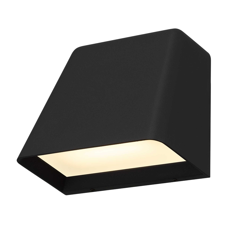 Alteck Bull 5.5 inch Aluminum LED Outdoor Wall Light in Black