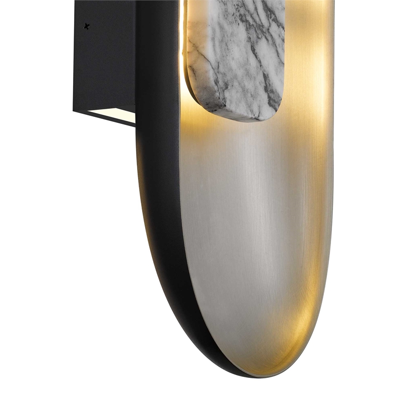 Alteck Marilyn 20 inch Aluminum LED Outdoor Wall Light in Black