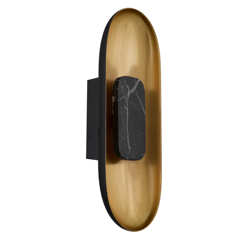 Alteck Marilyn 20 inch Aluminum LED Outdoor Wall Light in Black