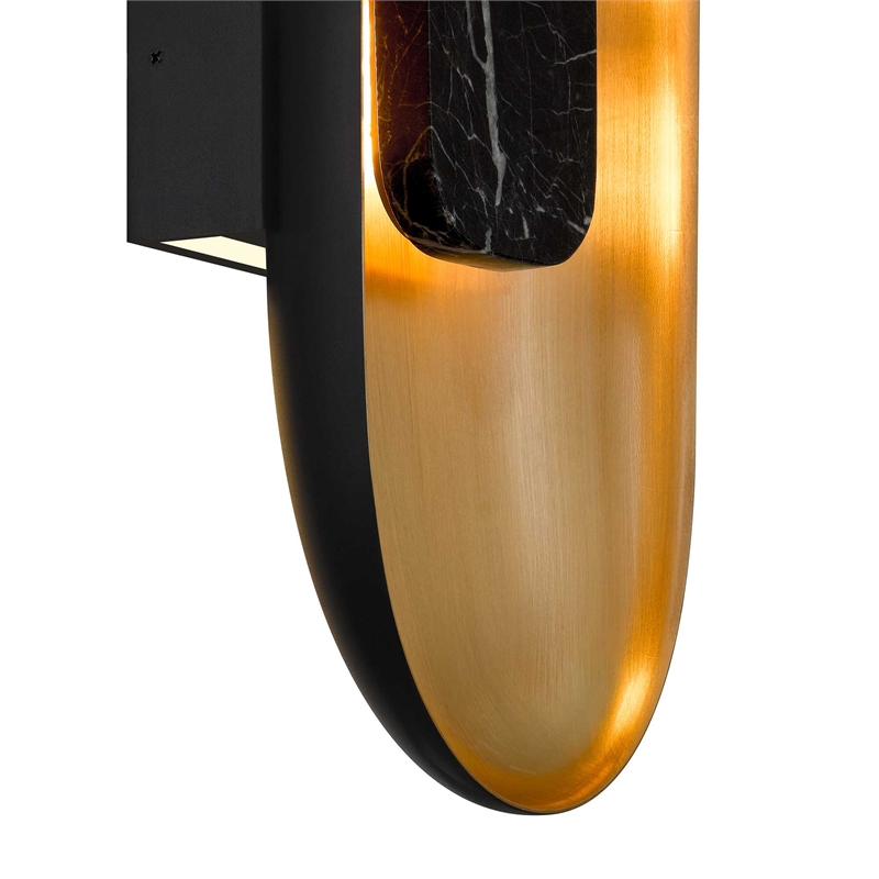 Alteck Marilyn 20 inch Aluminum LED Outdoor Wall Light in Black