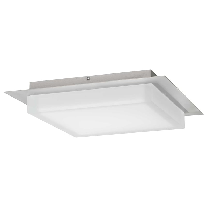 Alteck Foursquare 14 inch  LED Outdoor Flush Mount in Silver