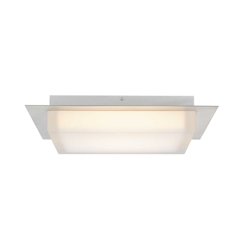 Alteck Foursquare 14 inch  LED Outdoor Flush Mount in Silver