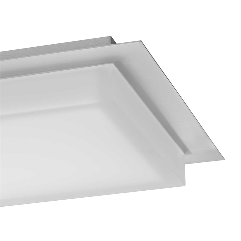 Alteck Foursquare 14 inch  LED Outdoor Flush Mount in Silver