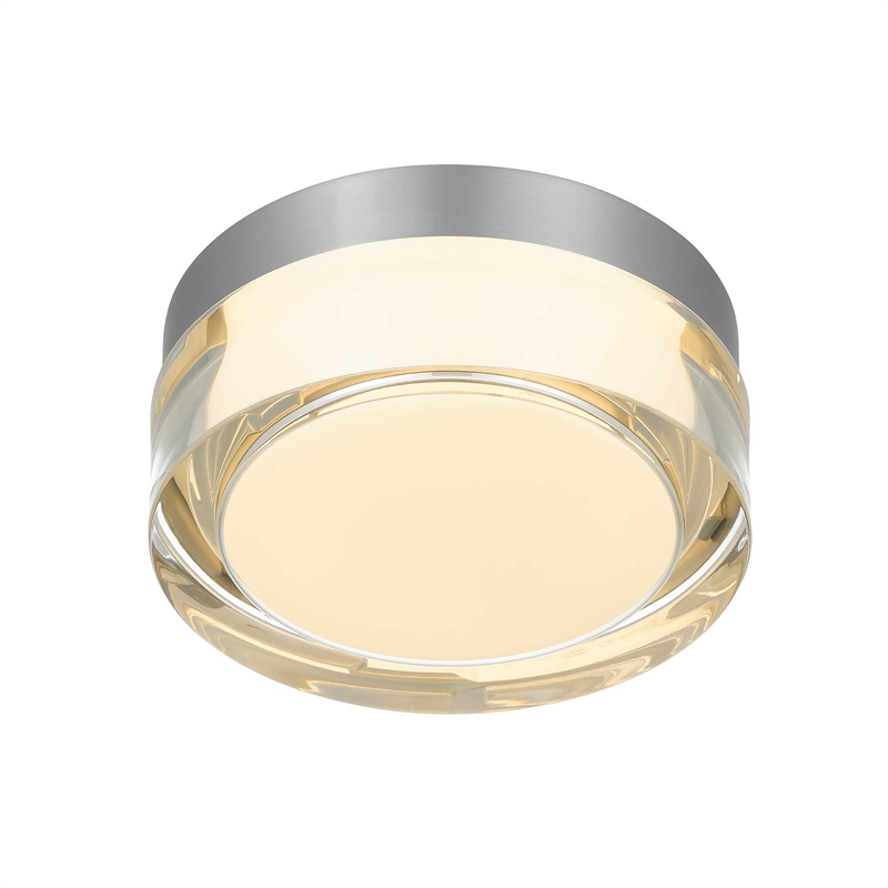 Alteck Sunspot 6 inch  LED Outdoor Flush Mount in Silver
