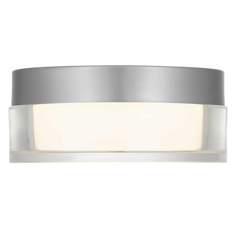 Alteck Sunspot 6 inch  LED Outdoor Flush Mount in Silver