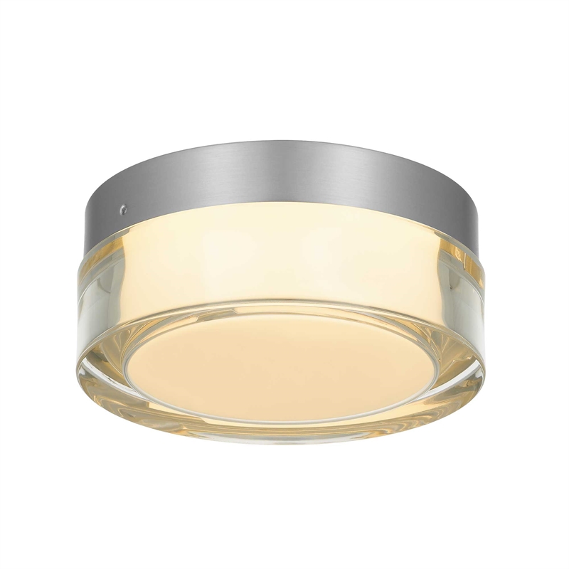 Alteck Sunspot 6 inch  LED Outdoor Flush Mount in Silver