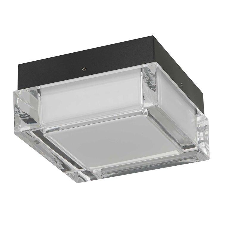 Alteck Box 5 inch  LED Outdoor Flush Mount in Black