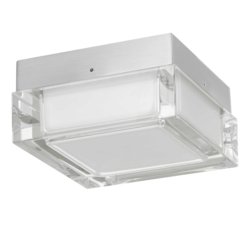 Alteck Box 5 inch  LED Outdoor Flush Mount in Silver