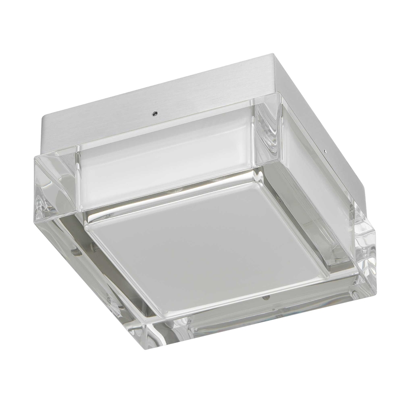 Alteck Box 5 inch  LED Outdoor Flush Mount in Silver