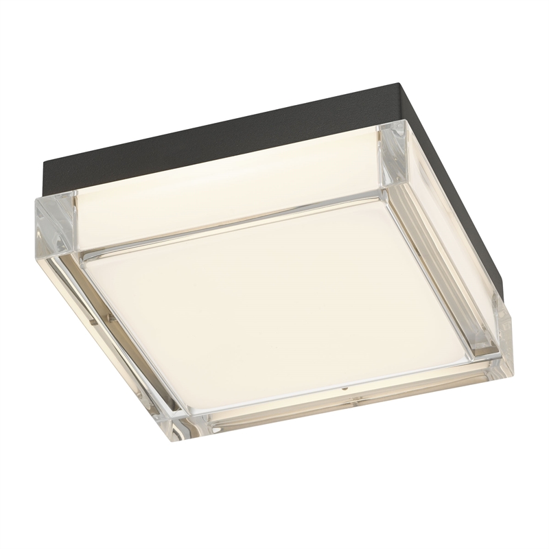 Alteck Box 8 inch  LED Outdoor Flush Mount in Black