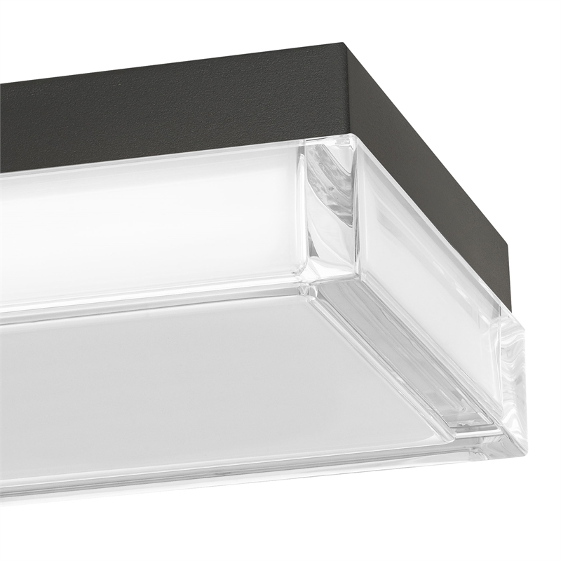 Alteck Box 8 inch  LED Outdoor Flush Mount in Black